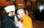 H.H Dalai Lama calls on Imam Umer Ahmed Ilyasi, Chief Imam, All India Imam Organization in Belgium 2012