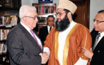 President of Palestine State Authority H.E Mahmoud Abbas and Imam Umer Ahmed Ilyasi, Chief Imam, All India Imam Organization at an inaugural event of Palestine Embassy in New Delhi
