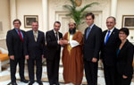 DELEGATION OF MEMBER PARLIAMENT'S FROM CANADA MEETING IMAM UMER AHMED ILYASI IN NEW DELHI